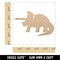 Triceratops Dinosaur Solid Unfinished Craft Wood Holiday Christmas Tree DIY Pre-Drilled Ornament